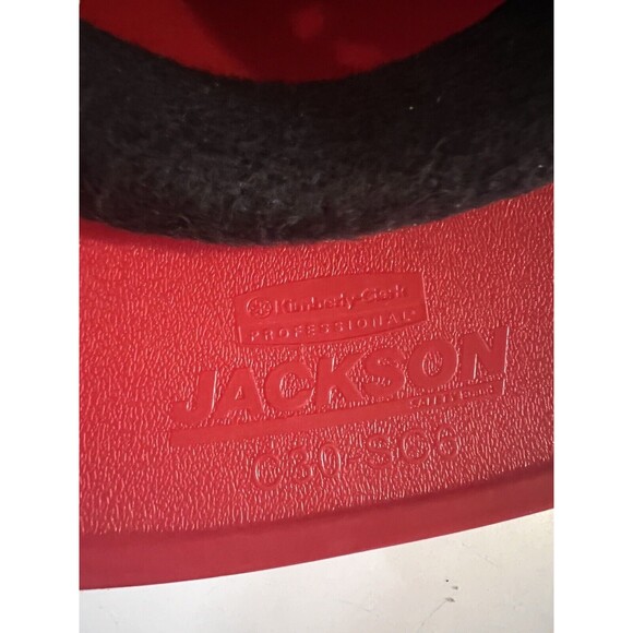 Vintage Jackson Michels Construction Pipeline Red Adjustable Hard Hat Helmet - Picture 7 of 7